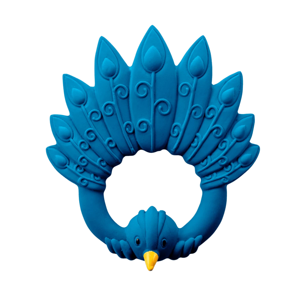 Natruba Peacock Teether - Blue 1 Natruba Peacock Teether - Blue