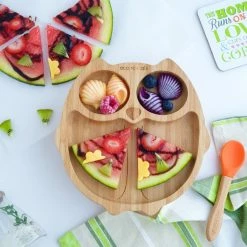 Eco Rascals Bamboo Suction Plate - Owl
