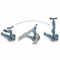 Vida Kids Scoot And Ride - Highway Kick 1 2in1 Scooter Steel