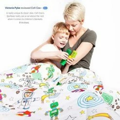 Bebelephant Space Bots Quillow Blanket