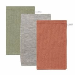 Little Dutch Washcloths Set - Pure Rust/Pure Olive
