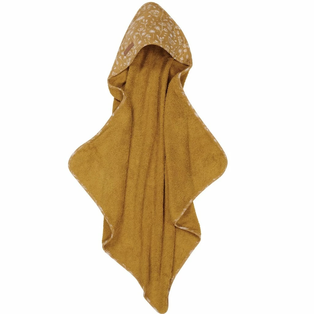 Little Dutch Hooded Towel - Wild Flowers Ochre 1 Little Dutch Hooded Towel - Wild Flowers Ochre