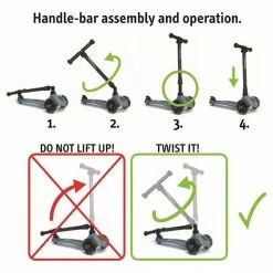 Vida Kids Scoot And Ride - Highway Kick 3 LED Forest