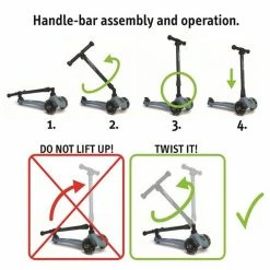 Vida Kids Scoot And Ride - Highway Kick 3 LED Peach