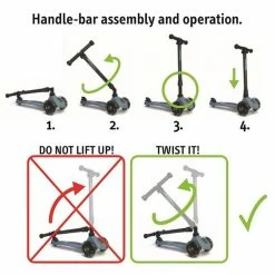 Vida Kids Scoot And Ride - Highway Kick 3 LED Steel