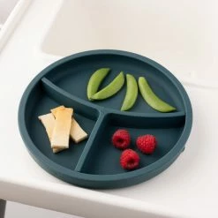 Eco Rascals Silicone Plate With Removable Divider - Teal