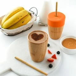 Eco Rascals Bamboo Cup With Bamboo Straws (Various Colours) 17 Eco Rascals Bamboo Cup With Bamboo Straws (Various Colours)