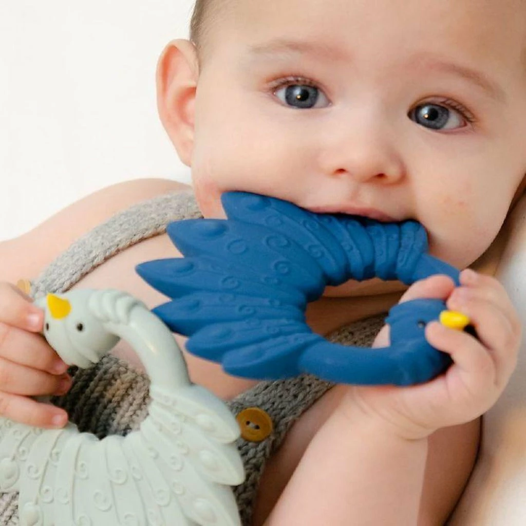 Natruba Peacock Teether - Blue 2 Natruba Peacock Teether - Blue