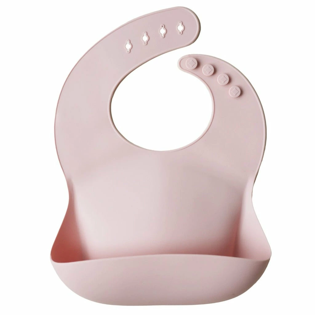 Mushie Silicone Bib - Blush 1 Mushie Silicone Bib - Blush