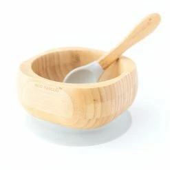 Eco Rascals Bamboo Suction Bowl & Spoon Set (Various Colours)