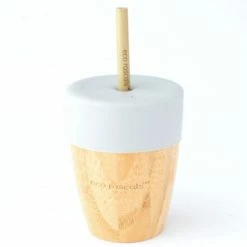 Eco Rascals Bamboo Cup With Bamboo Straws (Various Colours) 16 Eco Rascals Bamboo Cup With Bamboo Straws (Various Colours)