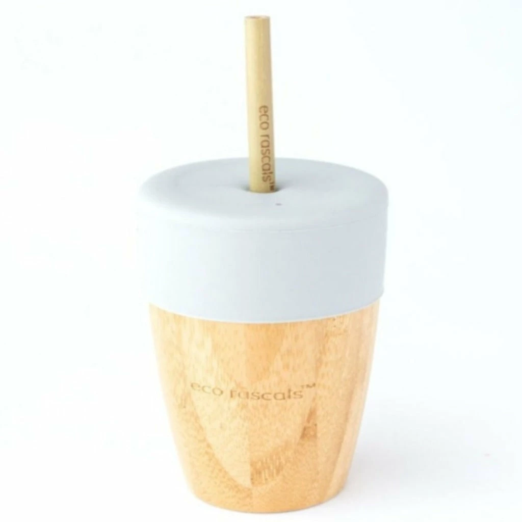 Eco Rascals Bamboo Cup With Bamboo Straws (Various Colours) 6 Eco Rascals Bamboo Cup With Bamboo Straws (Various Colours)