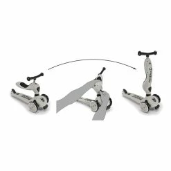 Vida Kids Scoot And Ride - Highway Kick 1 2in1 Scooter Ash