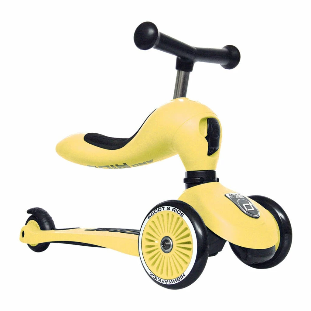 Vida Kids Scoot And Ride - Highway Kick 1 2in1 Scooter Lemon 2 Vida Kids Scoot And Ride - Highway Kick 1 2in1 Scooter Lemon