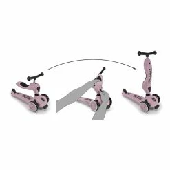 Vida Kids Scoot And Ride - Highway Kick 1 2in1 Scooter Rose