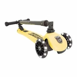 Vida Kids Scoot And Ride - Highway Kick 3 LED Lemon