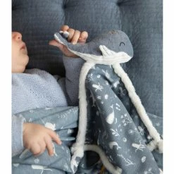 Little Dutch Cuddle Cloth Whale - Ocean Blue