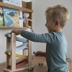 Little Dutch Wooden Car Ramp Rack - Pure & Nature