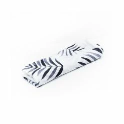 Bebelephant Miilk Muslin - Black + White Palm Leaf