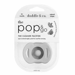 DODDLE & CO Pop & Go Pacifier - Oh Happy Grey (Single Pack)