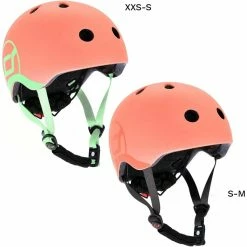 Vida Kids Scoot And Ride Safety Helmet With LED Peach