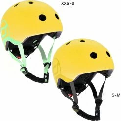 Vida Kids Scoot And Ride Safety Helmet With LED Lemon